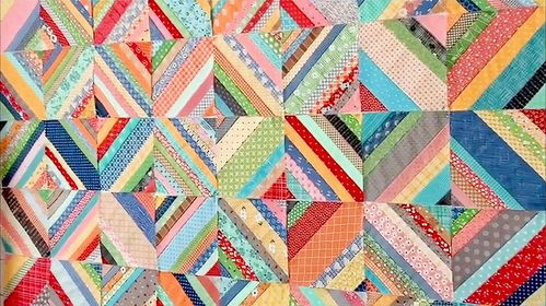 拼布教程 零碎布料制作漂亮的抱枕